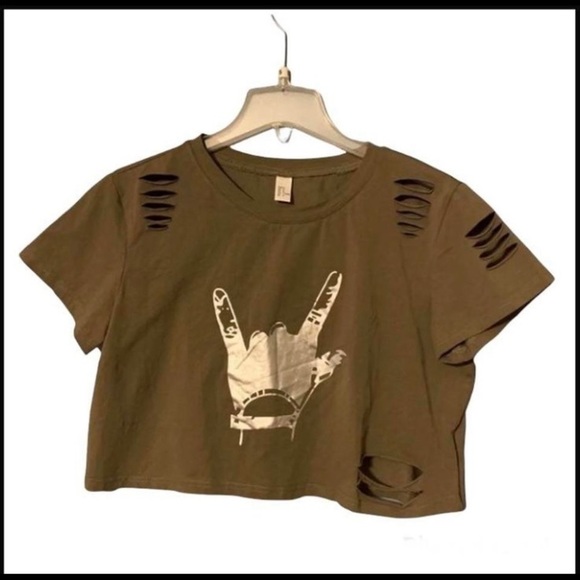 Tops - Distressed t-shirt top